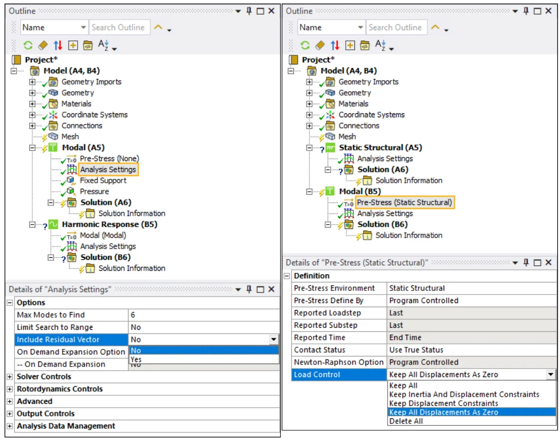 پشتیبانی خواص جدید در یک تحلیل مودال 