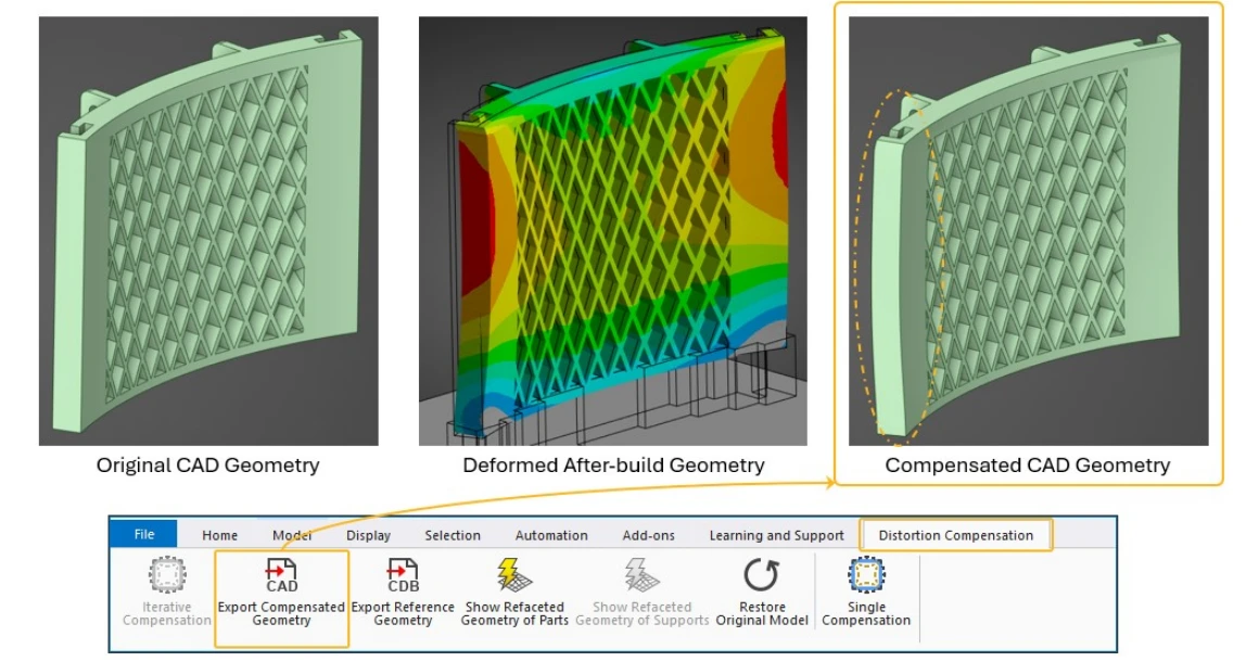 خروجی compensated geometry در قالب Discovery CAD (.dsco)