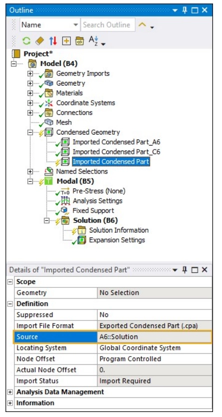 ایجاد Imported Condensed Part 